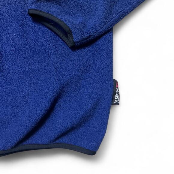 Eddie Bauer 90s Vintage EBTEK Blue Yellow Polartec Fleece Pullover Sweatshirt XL - Picture 4 of 5